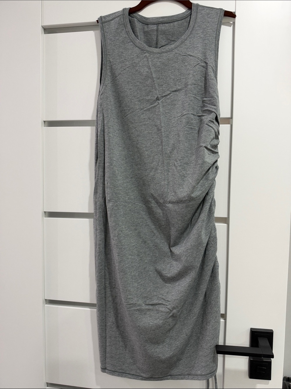 Lululemon cotton dress with side rushing